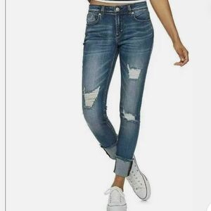 Almost Famous Blue Jeans Classic Medium-Wash